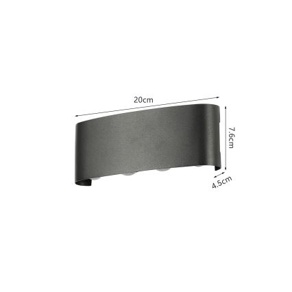 Brilagi - Aplique de parede LED para exterior FLAREBOX LED/8W/230V preto IP65