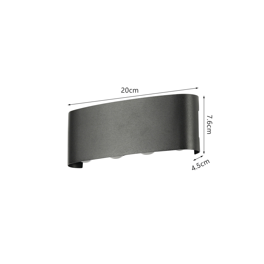 Brilagi - Aplique de parede LED para exterior FLAREBOX LED/8W/230V preto IP65