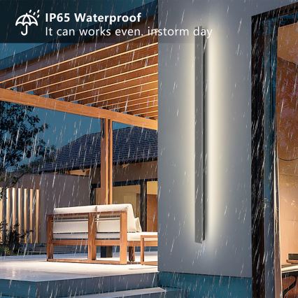 Brilagi - Aplique de parede exterior LINEAR LED/32W/230V 3000K IP65 140 cm antracite CRI 90