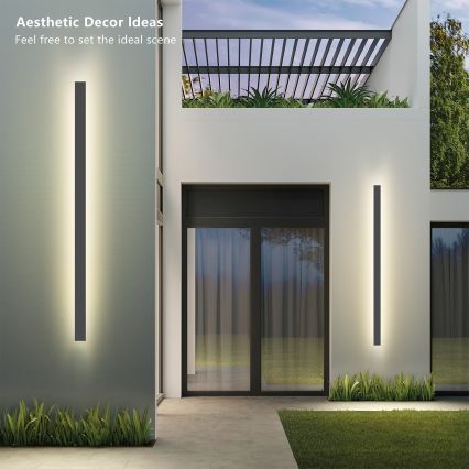 Brilagi - Aplique de parede exterior LED LINEAR LED/32W/230V 4000K IP65 140 cm antracite