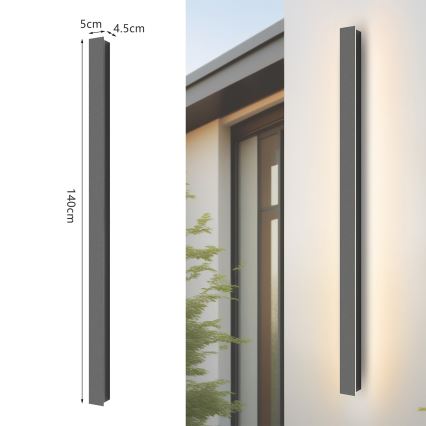 Brilagi - Aplique de parede exterior LED LINEAR LED/32W/230V 4000K IP65 140 cm antracite