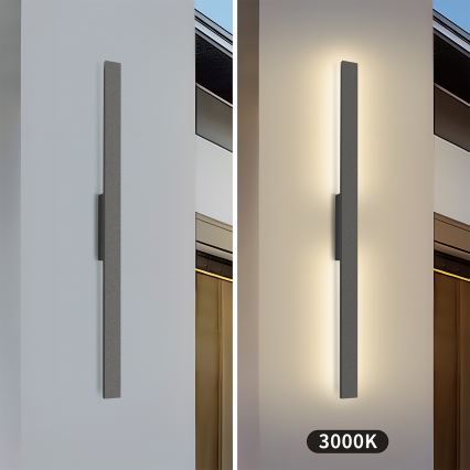 Brilagi - Aplique de parede LED para exterior LUNA LED/24W/230V 3000K IP65 100 cm antracite IRC 90