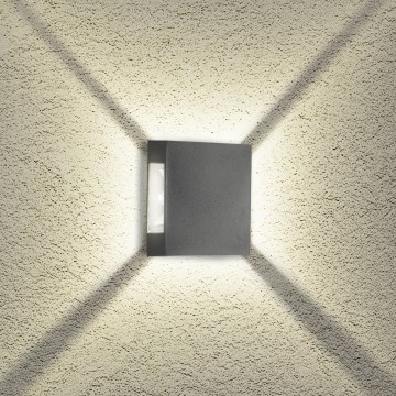 Brilagi - Aplique de parede LED para exterior QUADRAY LED/4W/230V antracite IP65
