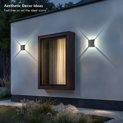 Brilagi - Aplique de parede LED para exterior QUADRAY LED/4W/230V antracite IP65