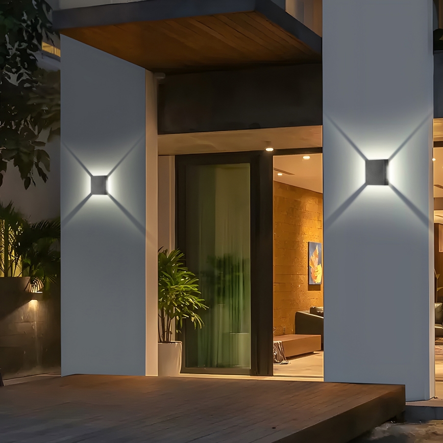 Brilagi - Aplique de parede LED para exterior QUADRAY LED/4W/230V antracite IP65
