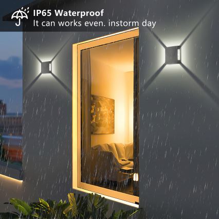 Brilagi - Aplique de parede LED para exterior QUADRAY LED/4W/230V antracite IP65