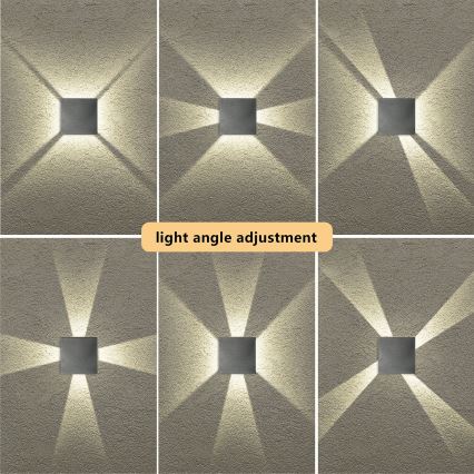 Brilagi - Aplique de parede LED para exterior QUADRAY LED/4W/230V antracite IP65