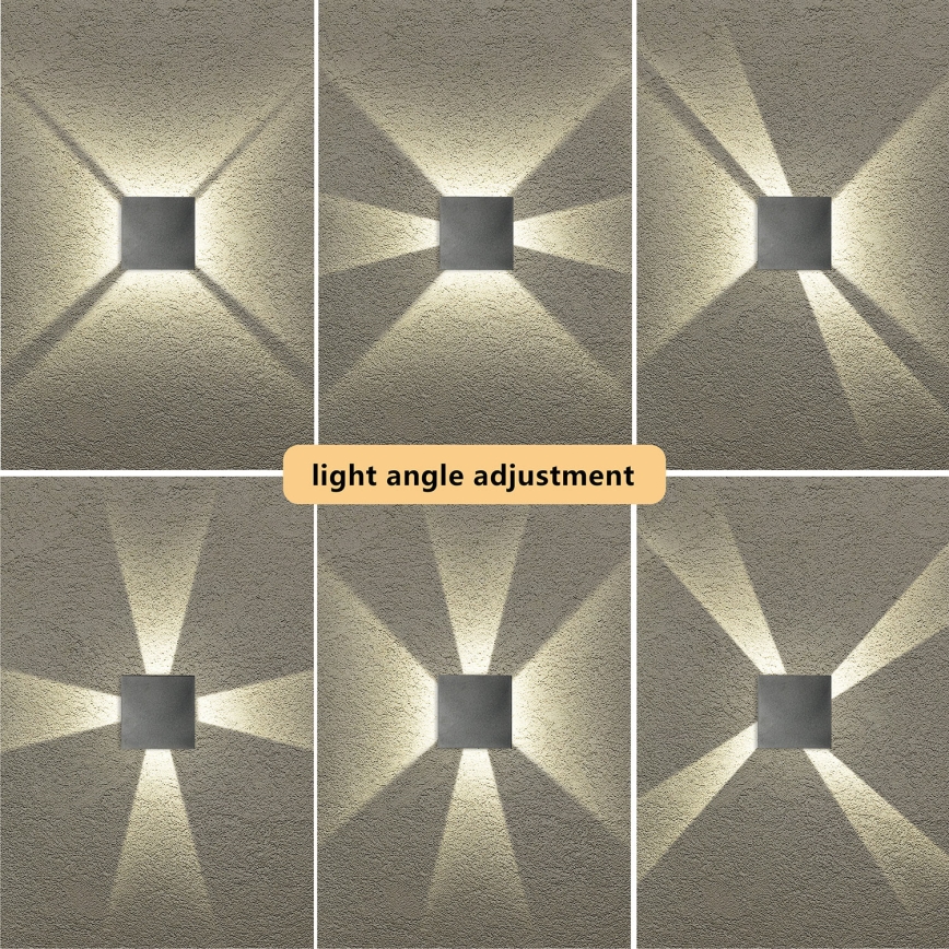 Brilagi - Aplique de parede LED para exterior QUADRAY LED/4W/230V antracite IP65