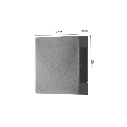 Brilagi - Aplique de parede LED para exterior QUADRAY LED/4W/230V antracite IP65