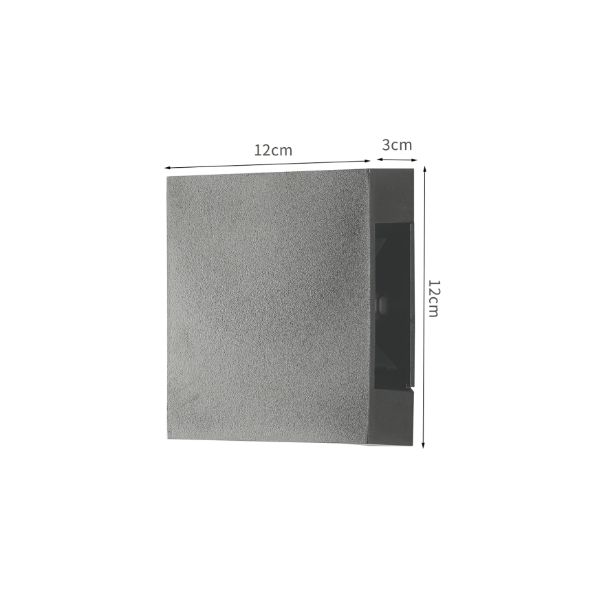 Brilagi - Aplique de parede LED para exterior QUADRAY LED/4W/230V antracite IP65