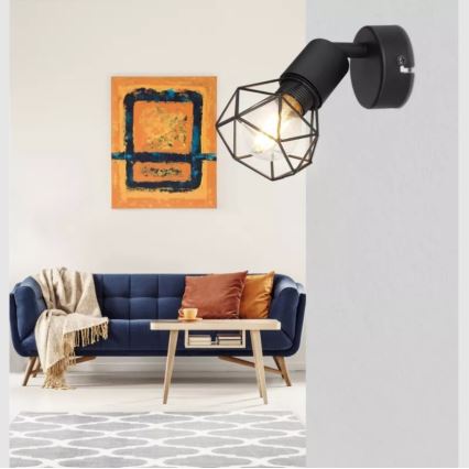 Brilagi - Aplique de parede orientável CAGE 1xE14/40W/230V