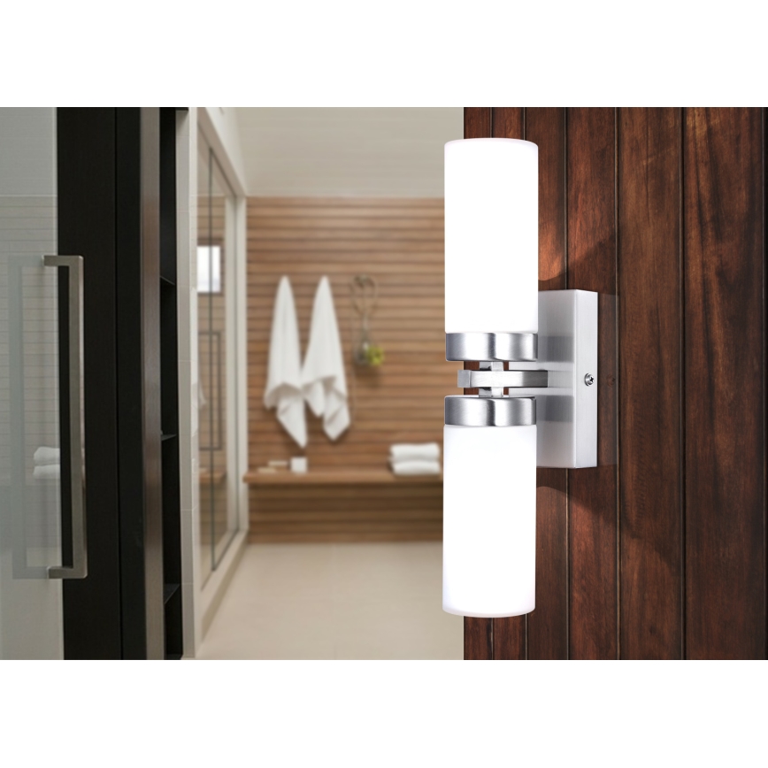 Brilagi - Aplique de parede para casa de banho RAY 2xE14/40W/230V IP44