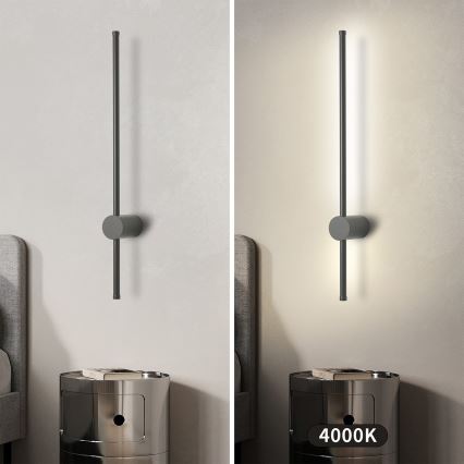 Brilagi - Aplique de parede exterior LED AURA LED/12W/230V 4000K IP54 65 cm antracite CRI 90