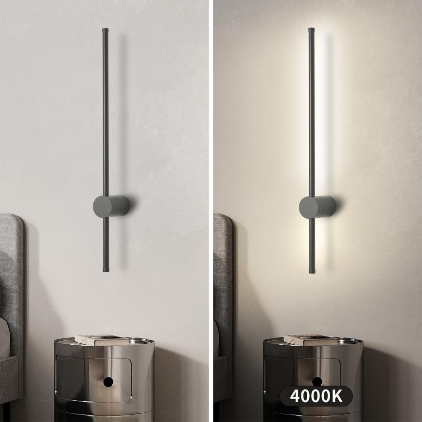 Brilagi - Aplique de parede exterior LED AURA LED/12W/230V 4000K IP54 65 cm antracite CRI 90