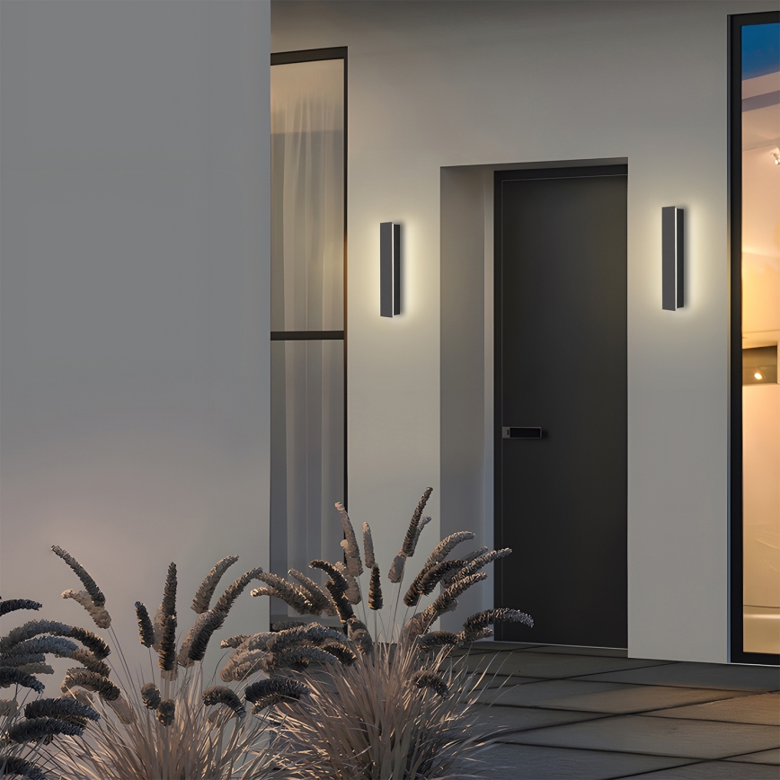 Brilagi - Aplique de parede para exterior LINEAR LED/8W/230V 3000K IP65 30 cm antracite CRI 90