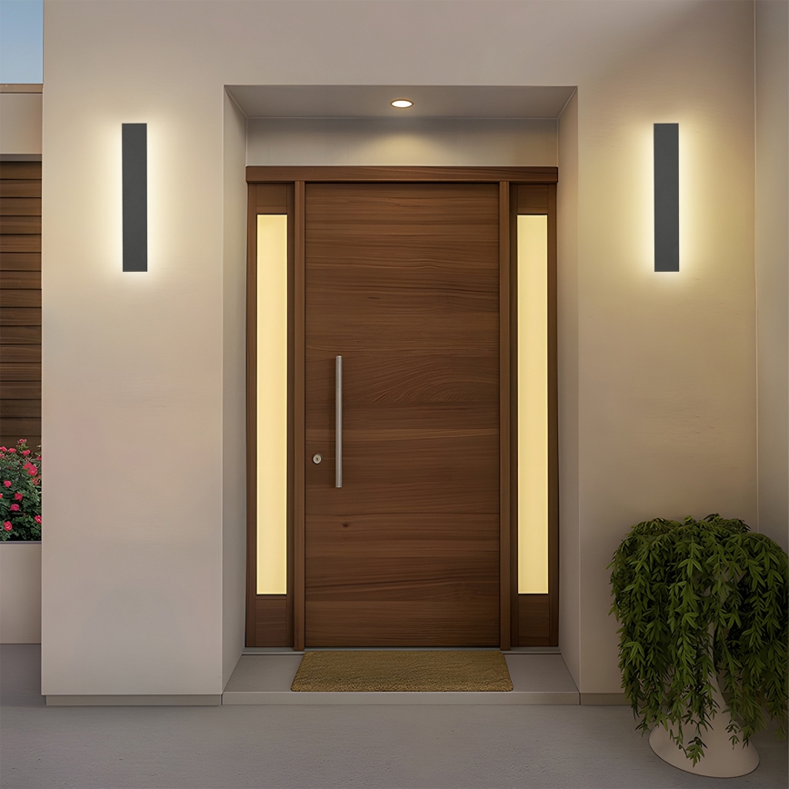 Brilagi - Aplique de parede para exterior LINEAR LED/8W/230V 3000K IP65 30 cm antracite CRI 90