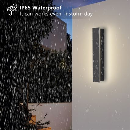 Brilagi - Aplique de parede para exterior LINEAR LED/8W/230V 3000K IP65 30 cm antracite CRI 90