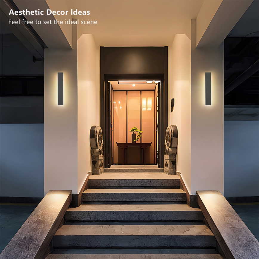 Brilagi - Aplique de parede para exterior LINEAR LED/8W/230V 3000K IP65 30 cm antracite CRI 90