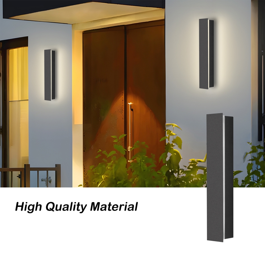 Brilagi - Aplique de parede para exterior LINEAR LED/8W/230V 3000K IP65 30 cm antracite CRI 90