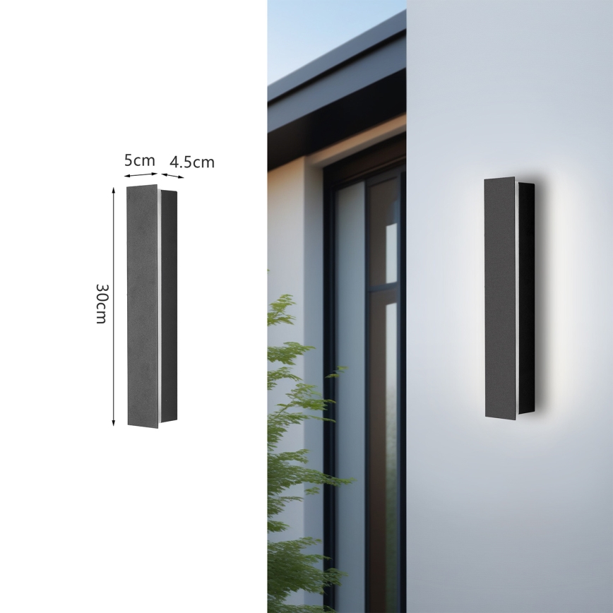 Brilagi - Aplique de parede para exterior LINEAR LED/8W/230V 3000K IP65 30 cm antracite CRI 90