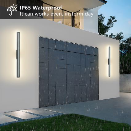 Brilagi - Aplique de parede LED para exterior LINEO LED/24W/230V 3000K IP65 100 cm antracite