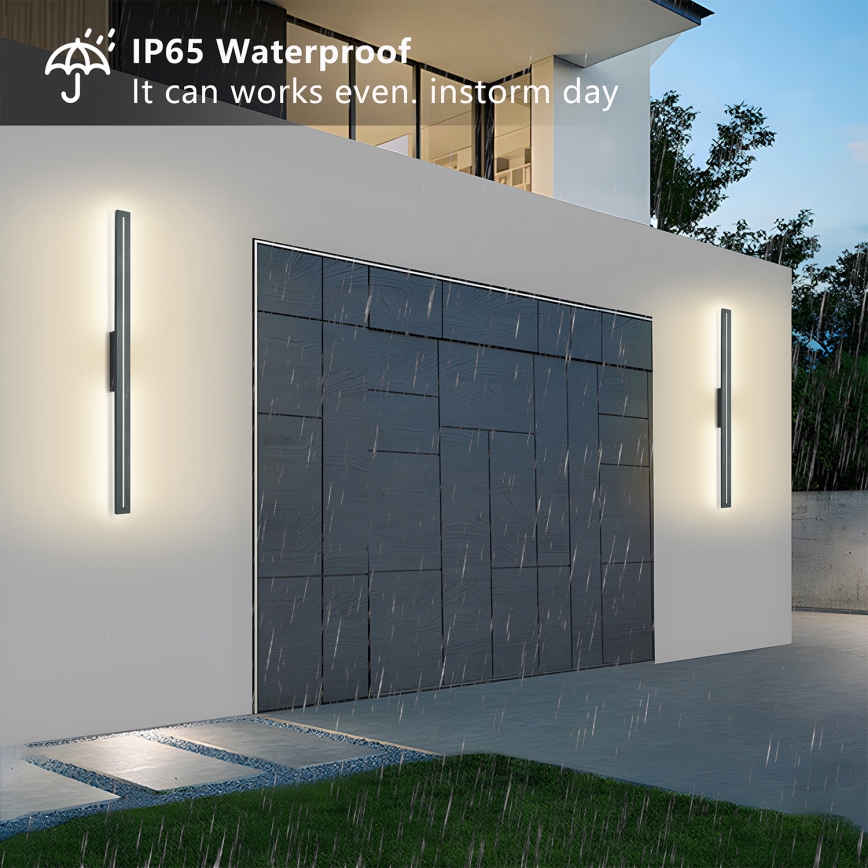 Brilagi - Aplique de parede LED para exterior LINEO LED/24W/230V 3000K IP65 100 cm antracite