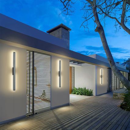 Brilagi - Aplique de parede LED para exterior LINEO LED/24W/230V 3000K IP65 100 cm antracite