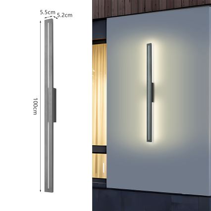 Brilagi - Aplique de parede LED para exterior LINEO LED/24W/230V 3000K IP65 100 cm antracite