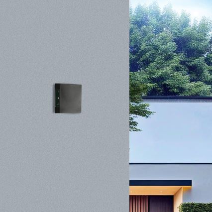 Brilagi - aplique de parede para exterior QUADRAY LED/4W/230V preto IP65
