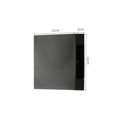Brilagi - aplique de parede para exterior QUADRAY LED/4W/230V preto IP65