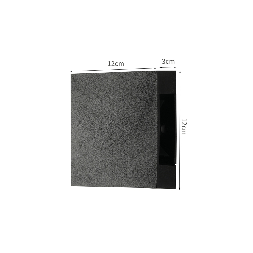 Brilagi - aplique de parede para exterior QUADRAY LED/4W/230V preto IP65