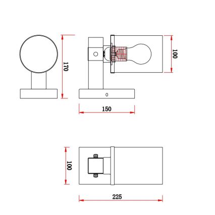 Brilagi - Aplique de parede VISTA 1xE27/60W/230V, acabamento em carvalho