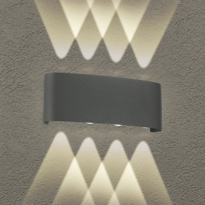 Brilagi - Aplique LED de parede para exterior FLAREBOX LED/8W/230V antracite IP65