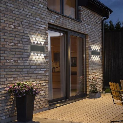 Brilagi - Aplique LED de parede para exterior FLAREBOX LED/8W/230V antracite IP65