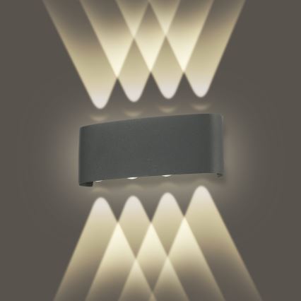 Brilagi - Aplique LED de parede para exterior FLAREBOX LED/8W/230V antracite IP65
