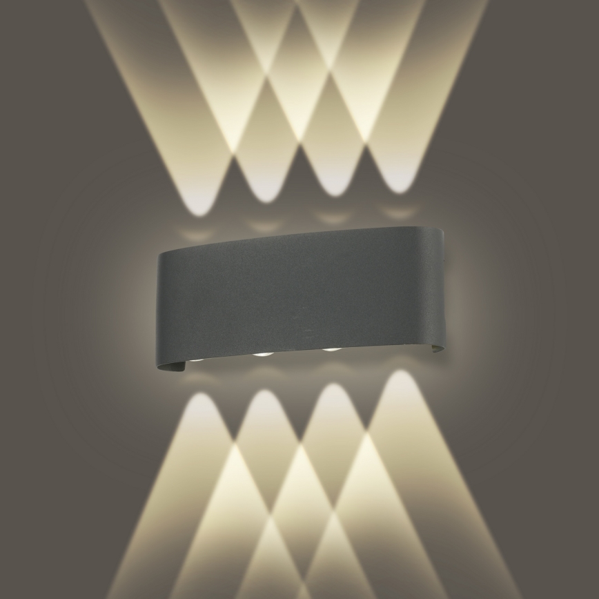 Brilagi - Aplique LED de parede para exterior FLAREBOX LED/8W/230V antracite IP65
