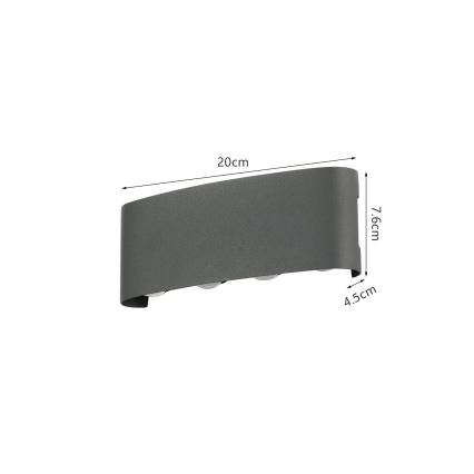 Brilagi - Aplique LED de parede para exterior FLAREBOX LED/8W/230V antracite IP65