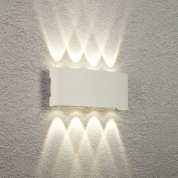 Brilagi - Aplique LED de parede para exterior FLAREBOX LED/8W/230V branco IP65