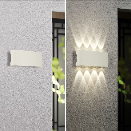 Brilagi - Aplique LED de parede para exterior FLAREBOX LED/8W/230V branco IP65