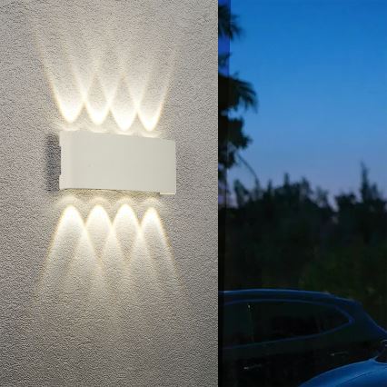 Brilagi - Aplique LED de parede para exterior FLAREBOX LED/8W/230V branco IP65