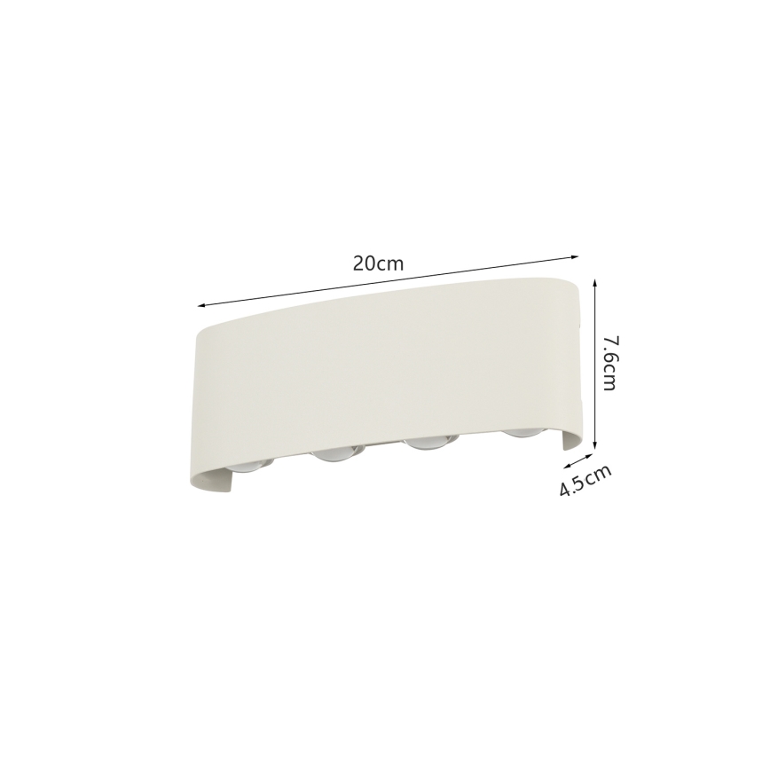 Brilagi - Aplique LED de parede para exterior FLAREBOX LED/8W/230V branco IP65