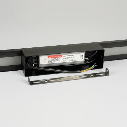 Brilagi - Arandela LED exterior LUNA LED/24W/230V 3000K IP65 100 cm preta IRC 90