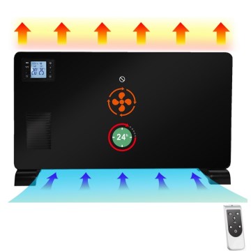 Brilagi - Aquecedor elétrico de convecção 1000/1300/2300W LCD/temporizador/TURBO/termostato + CR