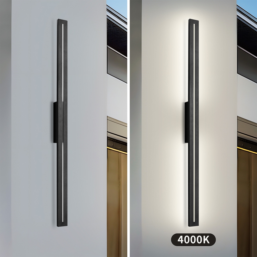 Brilagi - Aplique LED de parede para exterior LINEO LED/24W/230V 4000K IP65 100 cm preto IRC 90