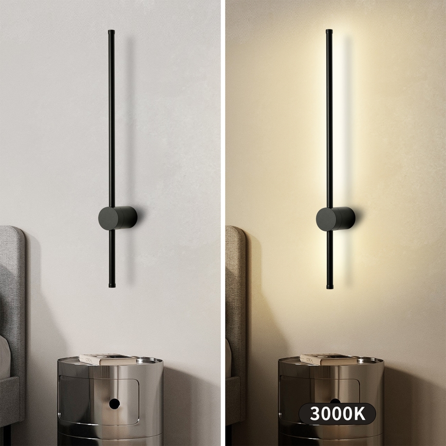 Brilagi - Aplique de parede exterior AURA LED/12W/230V 3000K IP54 65 cm preto