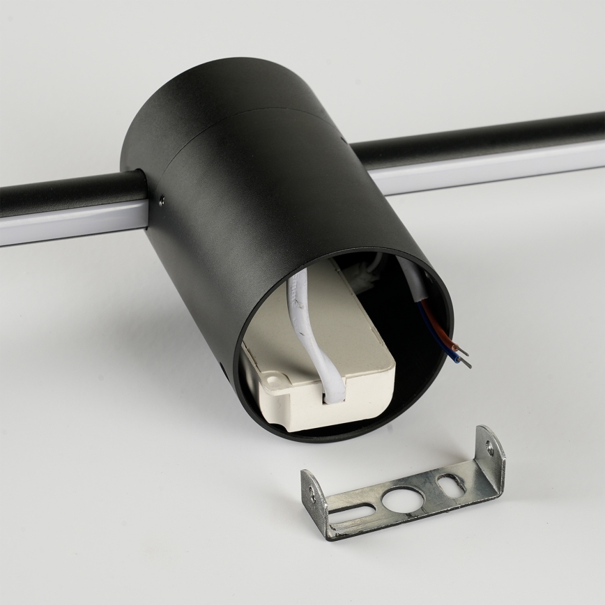 Brilagi - Aplique de parede exterior LED AURA LED/20W/230V 3000K IP54 97 cm preto