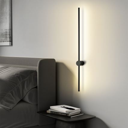 Brilagi - Aplique de parede exterior AURA LED/20W/230V 4000K IP54 97 cm preto