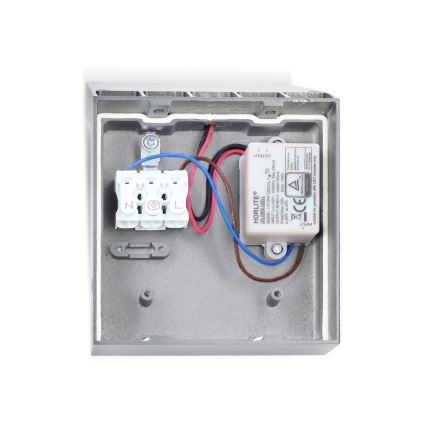 Brilagi - Aplique de parede LED para exterior com sensor RIANO LED/8W/230V prateado IP65