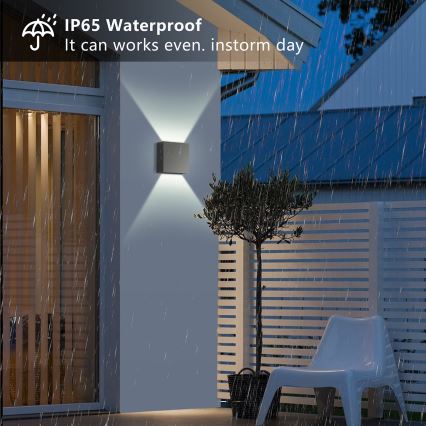 Brilagi - Arandela LED para exterior DOUBLERAY LED/4W/230V antracite IP65