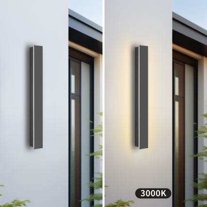 Brilagi - Aplique de parede exterior LINEAR LED/12W/230V 3000K IP65 50 cm antracite CRI 90